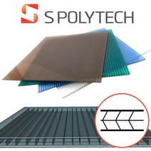 에스폴리텍 강화 복층렉산 두께 4T 트리플 평판시트 폴리카보네이트 넥산 지붕 캐노피 가벽 차면시설, 4T1000(폭)X3000(길이), 브라운