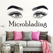 화장품냉장고 차량용 소형 예쁜 미니 냉장고 속눈썹 메이크업 견적 Microblading 벽 데칼 스티커 뷰티 살롱 장식 화장품 마스카라 비닐 눈썹 D338, 12 Light Blue_78X42 cm