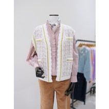 [써스데이아일랜드] 그라데이션 트위드 오픈 베스트 T218MVT240W(1272089)