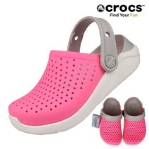 크록스 크록스 21SS 라이트라이드 키즈 205964-6QR 핑크