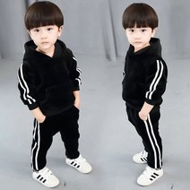 리나베베 유아 양면 벨벳 투라인 후드 트레이닝복 아동상하세트