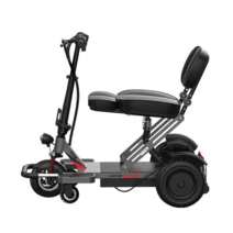 접이식 전동 3륜 스쿠터 초경량 자녀픽업 노인 전기차, 알루합금19.8kg+20AH리튬+실버블랙