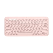로지텍 K380 블루투스 키보드 한글각인 자판, 핑크