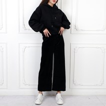 순이들 여성 벨벳 와이드 트레이닝팬츠