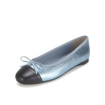 [AK PLAZA] 바바라 양가죽 B장식 리본 플랫 BBG101BL