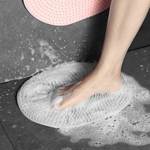 바닥 벽면 부착식 논슬립 실리콘 발세척 풋워시 풋브러쉬 발매트 각질제거기 등밀이 풋샴푸 발샴푸, 블루