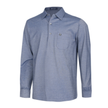 남성 국산 간절기 골프웨어 긴팔 카라 티셔츠 IU-KAAG-Q017-네이비