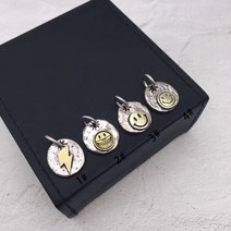 남자은목걸이 남자은목걸이 S925은장식 깃털 은 남성 목걸이여성 트랜드 아이디어 스마일 썬더 작은팬던트 1개발송