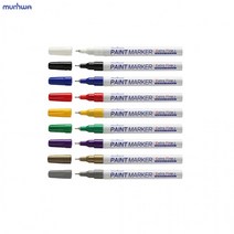 문화 팁페인트 마카 1mm 9종 택1 네임펜 페인트마카 페인트펜 색연필 디자인펜, 검정