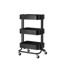 [익일출고] 강블리 홈앤 트롤리 이동식 수납선반, 블랙