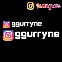 꾸뤼네스타일 인스타그램 스티커 인스타로고 sns 아이디 레터링 데칼, L, 화이트