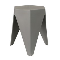 지오리빙 헥사곤 스툴 육각의자 플라스틱의자, 그레이