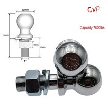 견인볼마운트 견인볼 견인고리 dk마린 갤로퍼견인고리 견인봉 견인볼커버 견인볼마운트 견인바볼 cvp 크롬 토우 볼 50mm 1quot 섕크 직경 트레일러 히치 towball 용량, 7500파운드