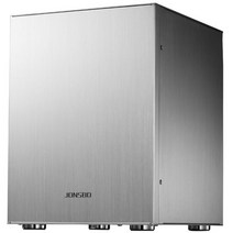 서버케이스 서버랙 JONSBO 알루미늄 미니 ITX PC 케이스 ATX 전원 공급 장치 HTPC MICRO-ATX (245*215 MM ), 02 silver