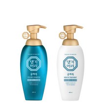 [댕기머리]글래모 볼륨 샴푸 400ml + 글래모 케라틴 트리트먼트 400ml, 없음