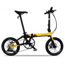 2023 다혼 K3plus 자전거 헤드 접이식 미니벨로 16인치 초경량 9단 신형 폴딩, 블랙옐로우