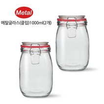 미르 클립 메탈글라스 자, 1000ml, 4개