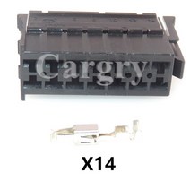 링브로워 유선송풍기 산업용 블로어 엔진 BLOWER 공업용환풍기 1 세트 14P 929504-5 자동 교체 커넥터 어셈블리 자동차 봉인되지 않은 케이블 하네스 소켓 터미널 포함, [01] 1 Set