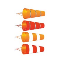 풍향계 바람 풍력 장식 동물 정원 반사 windsock 야외 스크래치 방지 방풍 형광 반사 양말 weathervane wind vane for airport farm, 오렌지 화이트
