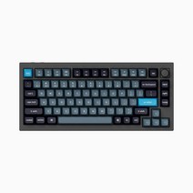 키크론 Q1 PRO Knob 블랙 알루미늄 커스텀 블루투스 기계식 키보드 애플 맥 75 배열 1009770, 적축
