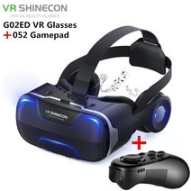 게임 가상현실 VR 블루 레이 VR 가상 현실 3D 안경 상자 스테레오 VR 구글 골 판지 헤드셋 헬멧 IOS 안 드, 02 G02ED add 52 gamepad