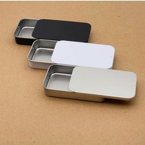 틴케이스 일반 실버 컬러 슬라이드 상단 주석 사각형 캔디 usb 박스 케이스 컨테이너 도매 SN3840, 5.70x42x15mm - WHITE