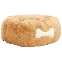 아페토 럭셔리 도넛 애견 방석, 브라운, M(지름 52 x 높이 17 cm)