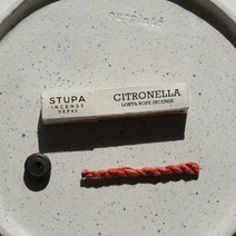 Stupa 스투파 로프형 인센스 스틱 네팔 향피우기 홀더 세트, citronella