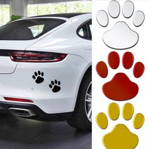 스티커 개 고양이 곰 발 인쇄 발자국 디자인 데칼, (선택가능__레드2개세트 GD06095)