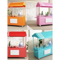 플리마켓 가판대 이동식 접이식 바퀴 이동 매대 노점, 상세 페이지 참고, 핑크 170x60x200CM