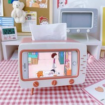 뉴트로 두루마리 휴지케이스 각티슈 커버 화장지 보관함 디스펜서 휴지곽, 핑크