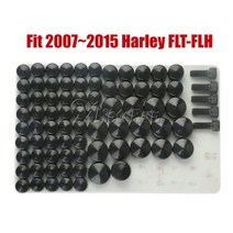 할리 데이비슨 flt flh 로드 킹 일렉트라 글라이드 스트리트 글라이드 투어링용 크롬블랙 볼트 토퍼 세트 캡 커버 1999-2015