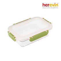 [헤르빈] 크리아 직사각 커버분리 밀폐용기 1.3L 그린, 상세 설명 참조, 상세페이지 참조, 상세페이지 참조
