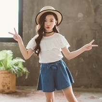 펀칭날개 데님바지셋 아동복 주니어복 주니어상하복 여자아동복 여자주니어복 주니어의류 주니어옷 여아옷 여아의류 초등학생상하복 초등여아옷 초등학생옷 고학년