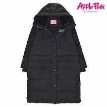 애플핑크 소매나염 롱다운 벤치점퍼 APR0O803GSB