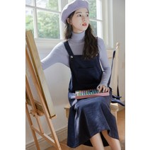 주머니 스펜더 루즈 골덴원피스 카라단추 셔링 편안한 여성 코듀로이 원피스 빅사이즈 핀턱 겨울골덴