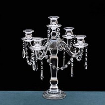 크리스탈 웨딩 촛대 장식 워머 캔들 홈 홀더 스탠드, 077다섯머리크리스탈캔들홀더크기31x48CM