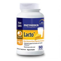 Enzymedica Lacto Enzyme Support for Digestive Relief 엔자메디카 락토 엔자임 서플리먼트 90캡슐, 90정, 1개