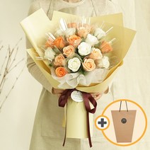 엘리 돈 꽃다발 20송이 + 쇼핑백, 피치믹스
