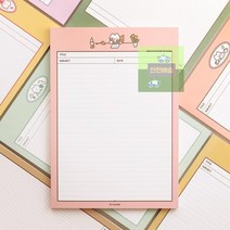 안냥 노트패드 B5 노트 메모패드 메모 수첩 필기 다꾸 다이어리 바이나쿠 메모지 떡, 11 레드콘냥