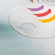 메이크업 투명 아크릴 팔레트 파운데이션 립스틱 믹싱 파레트 미용 실기 1P
