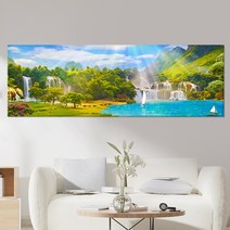 재산운 풍경 심리치료 인테리어 와이드 액자, 01.파라다이스, 와이드 30호 90x30+꼭꼬핀 사은품
