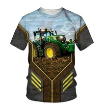 트랙터 트레일러 농기계 로타리 지게발 Fendt-3D 프린트 티셔츠 트랙터 자동차 파머 패션 스트리트웨, 03 ETF13F222711Q_10 110