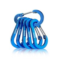 캠핑비너 등산용고리 붐 낚시 cc1 610pcs 알루미늄 합금 carabiner 키 체인 야외 캠핑 등반 스냅 클립 잠금 버클 후크 낚시 도구, 블루 6개