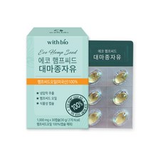 위드바이오 에코 햄프씨드 대마종자유 1000mgx30캡슐 불포화지방산 식물성오메가3/6, 단품