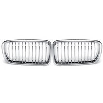 4도어 프론트 범퍼 키드니 그릴 후드 메쉬 싱글 라인 BMW 7 시리즈 E38 730IL 725Tds 세단 1996-2001 용, 01 Chrome
