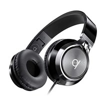 Artix CL750 온이어 헤드폰(케이블 및 마이크 포함) - 볼륨 조절 기능이 있는 3.5mm 잭 헤드폰 - 소음 차단 헤드폰 - 휴대폰 DJ PC용 접이식 스테레오 오버헤드 헤드폰(검은색)-34359, Black