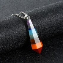 펜듈럼 다우징 천연 크리스탈 수맥 탐지 풍수 찾기 파워스톤, 1개, F 13x40mm