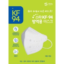 피부저자극 KF94 스타 황사 방역용 컬러 마스크 2D 1매입(대형)x100매 (화이트 블랙 그레이 핑크 베이지) 골라담기