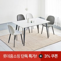 유씨엠 레이나 세라믹 4인식탁세트 (테이블+의자4), 그레이, 그레이 4EA